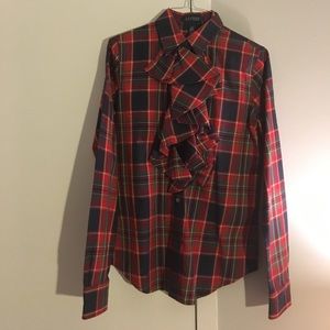 Ralph Lauren- Lauren Ruffled Shirt - Size XS
