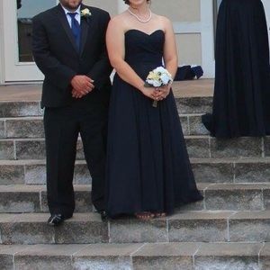Navy Blue Size 10 Bridesmaid or Prom Dress