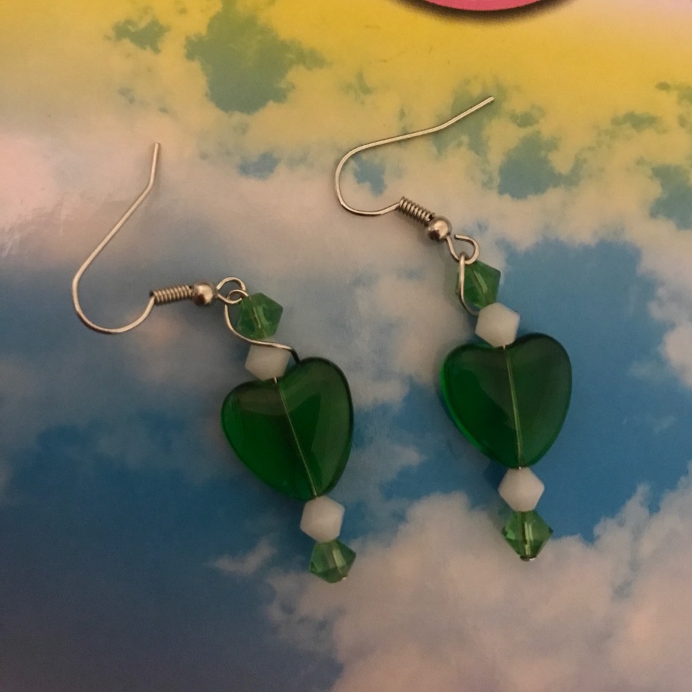 Green earrings