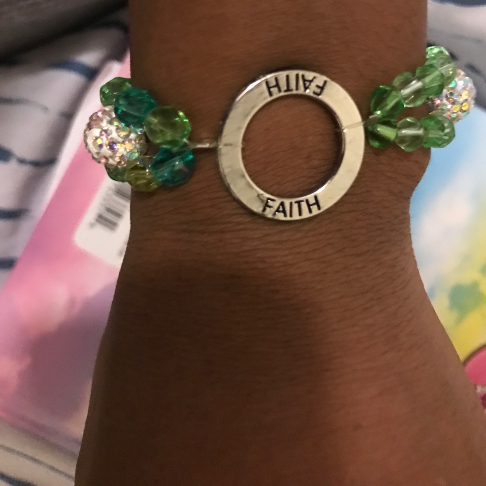 Green faith bracelet