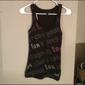 Fox Girls Black Tank Top