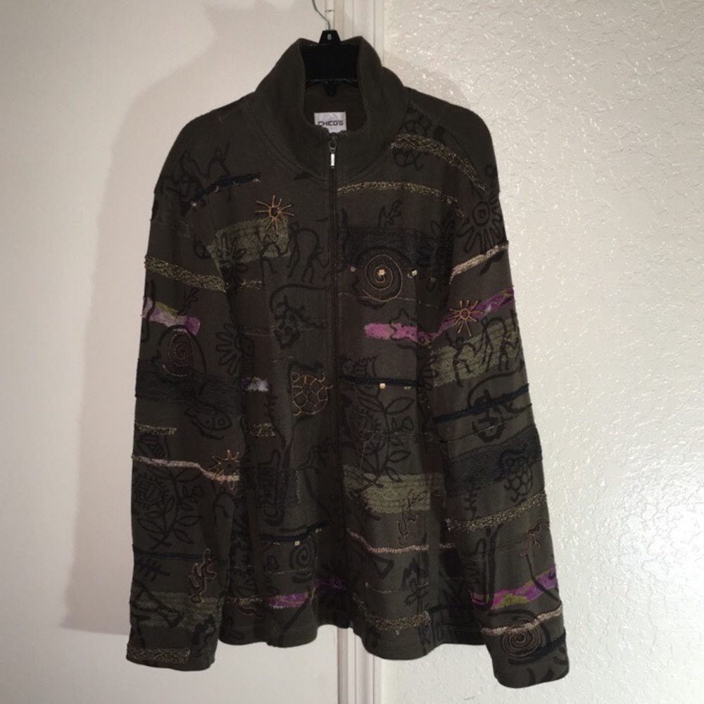 Chicos Women's Jacket sweater Size 1