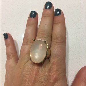 Large Pale Pink Stone Ring