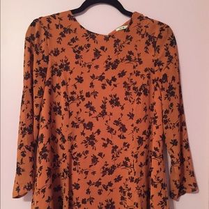 Urban Outfitters "Kimchi Blue" Orange Floral Dress