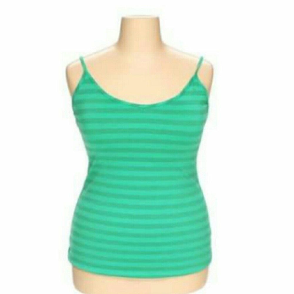 Torrid green metallic stripe cami