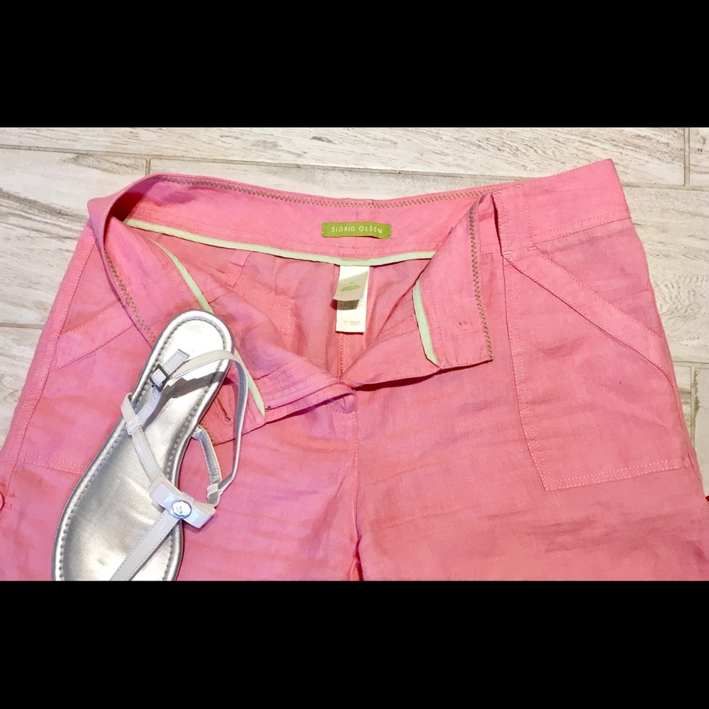 Spring!! Sigrid Olson Beautiful Linen Shorts!!! - image 2