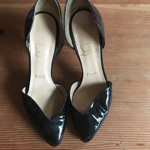 Christian Louboutin black patent pumps