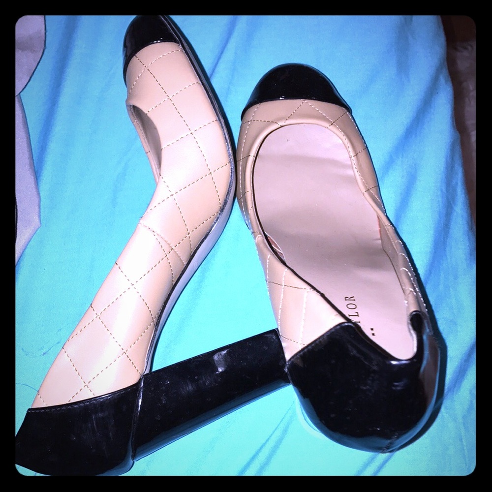 Ann Taylor color block heels. Slightly used