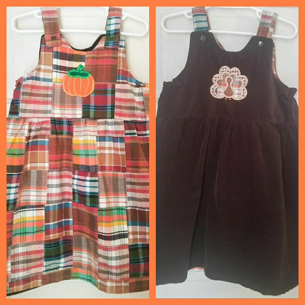 Soda City Sewing Reversible Fall Dress, 4T, EUC