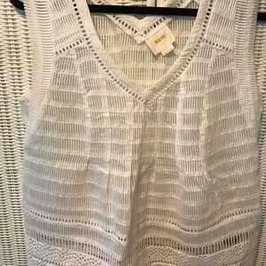 Maeve White Sleeveless Top Size 6