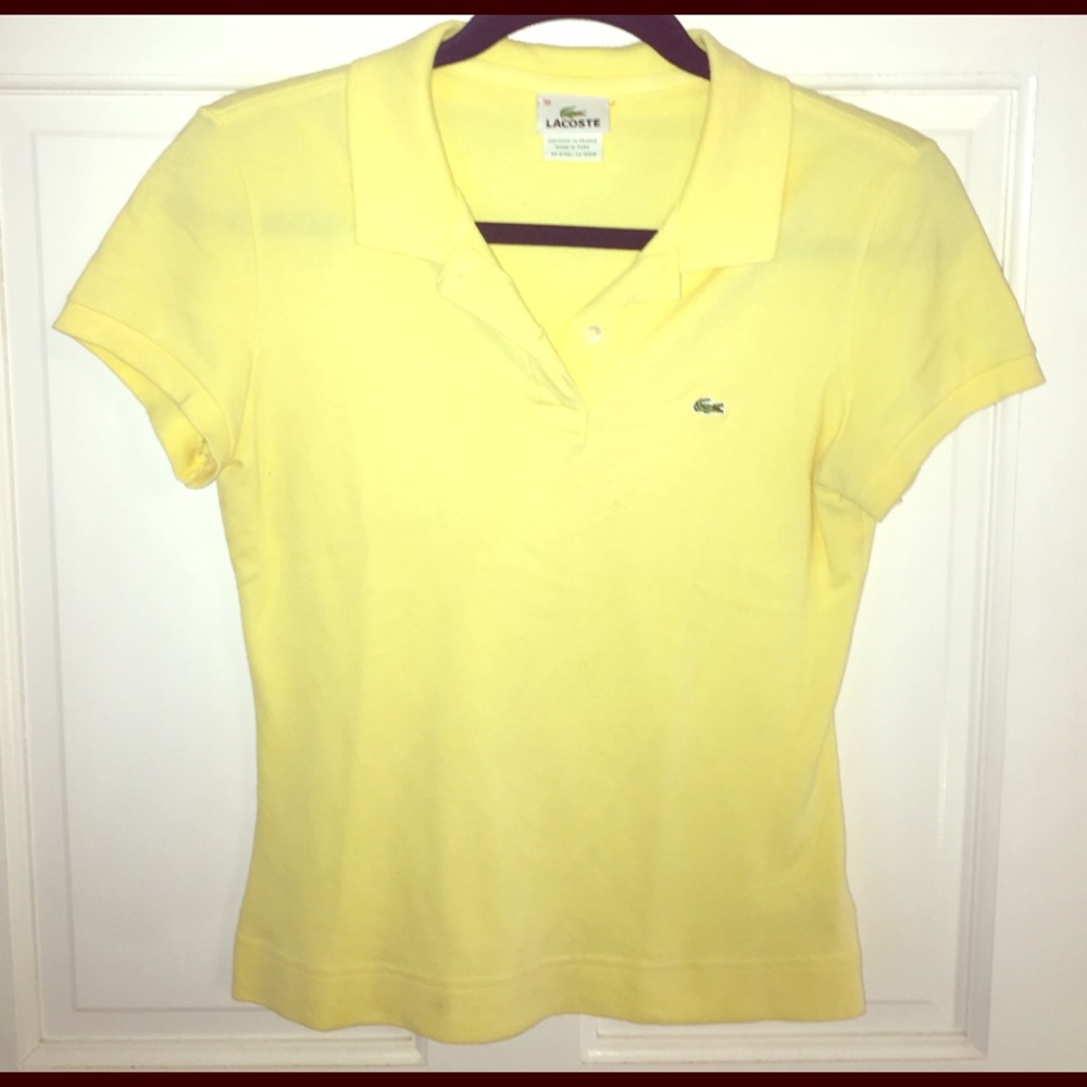 Yellow Lacoste Polo - women's size 38