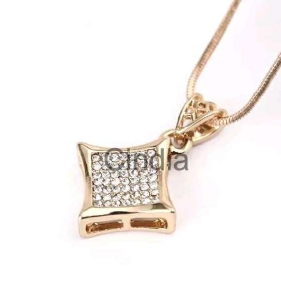 💎"Diamond shape"Swarovski Crystals Gold Trio - Picture 3 of 4