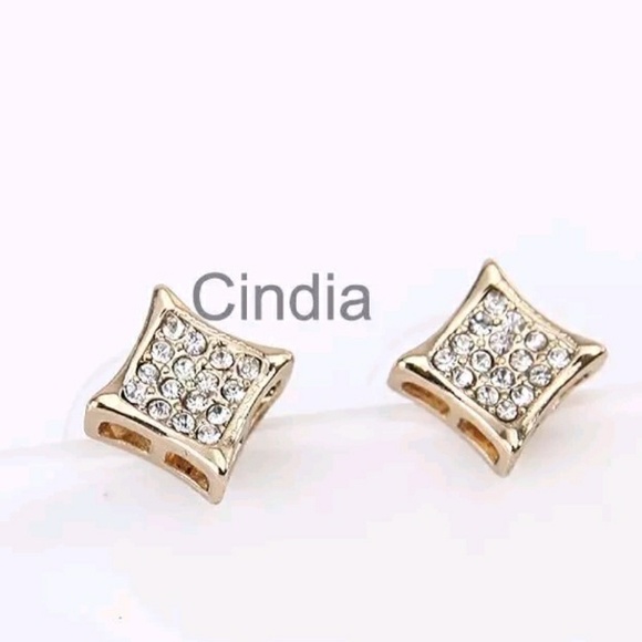 💎"Diamond shape"Swarovski Crystals Gold Trio - Picture 4 of 4