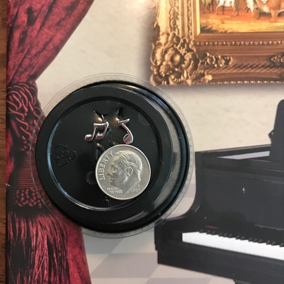 💥NEW💥STERLING MUSIC NOTE CHARM EARRINGS 🎵🎶🎵🎶 - Picture 2 of 8