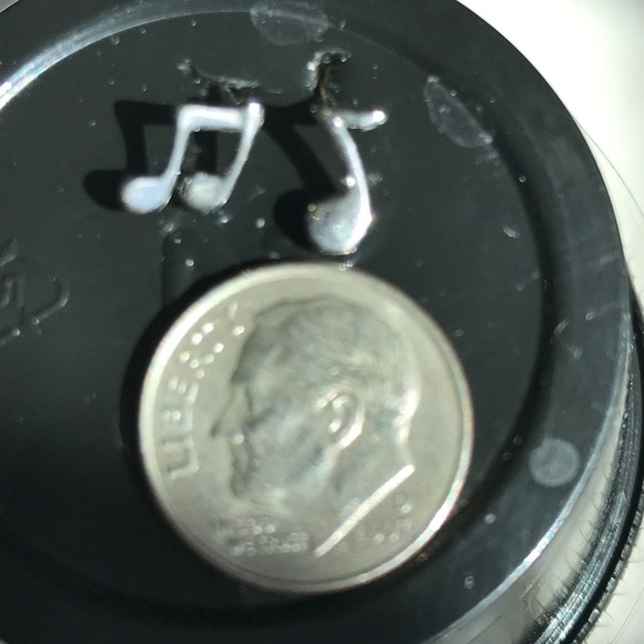 💥NEW💥STERLING MUSIC NOTE CHARM EARRINGS 🎵🎶🎵🎶 - Picture 8 of 8