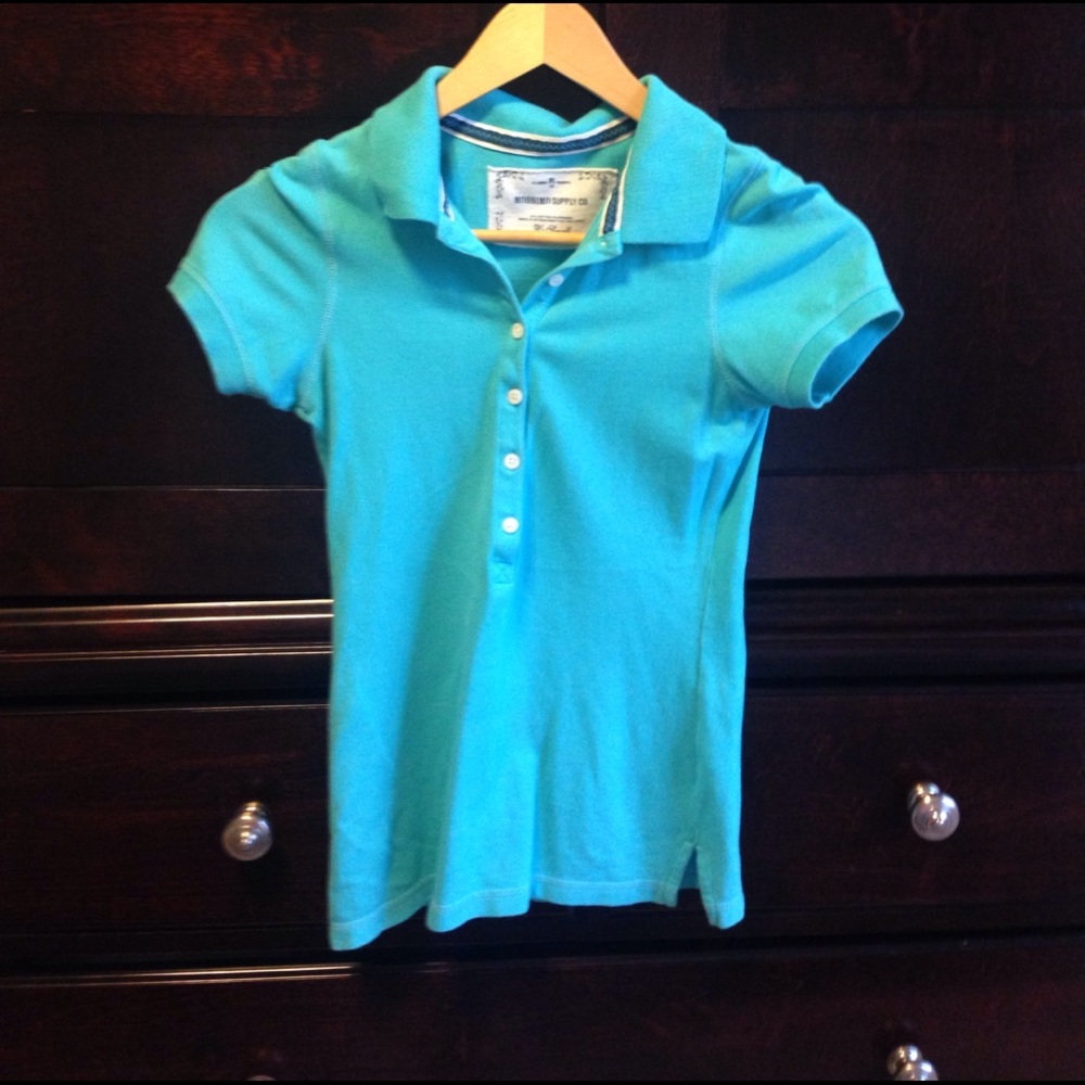Turquoise polo shirt