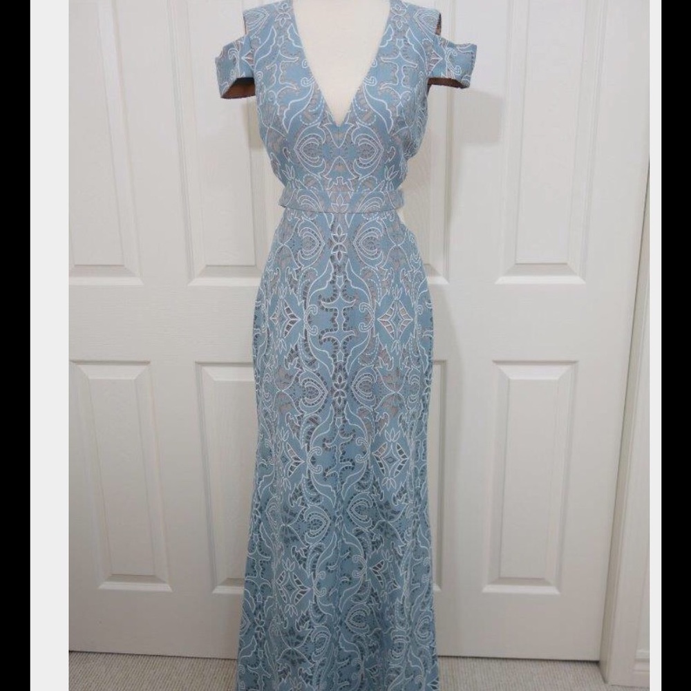 BCBGMAXAZRIA Women's Ava Cut-Out Gown