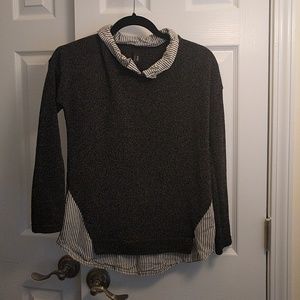 Light sweater with faux undershirt