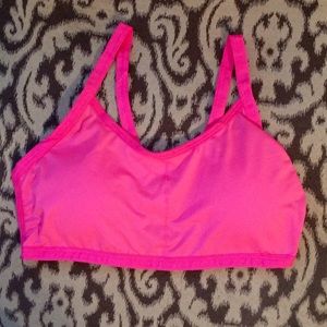 Neon Pink Strappy Cage Bralette Bra Crop Top