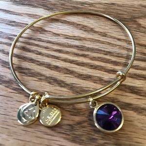 Alex and Ani gold Amethyst bracelet