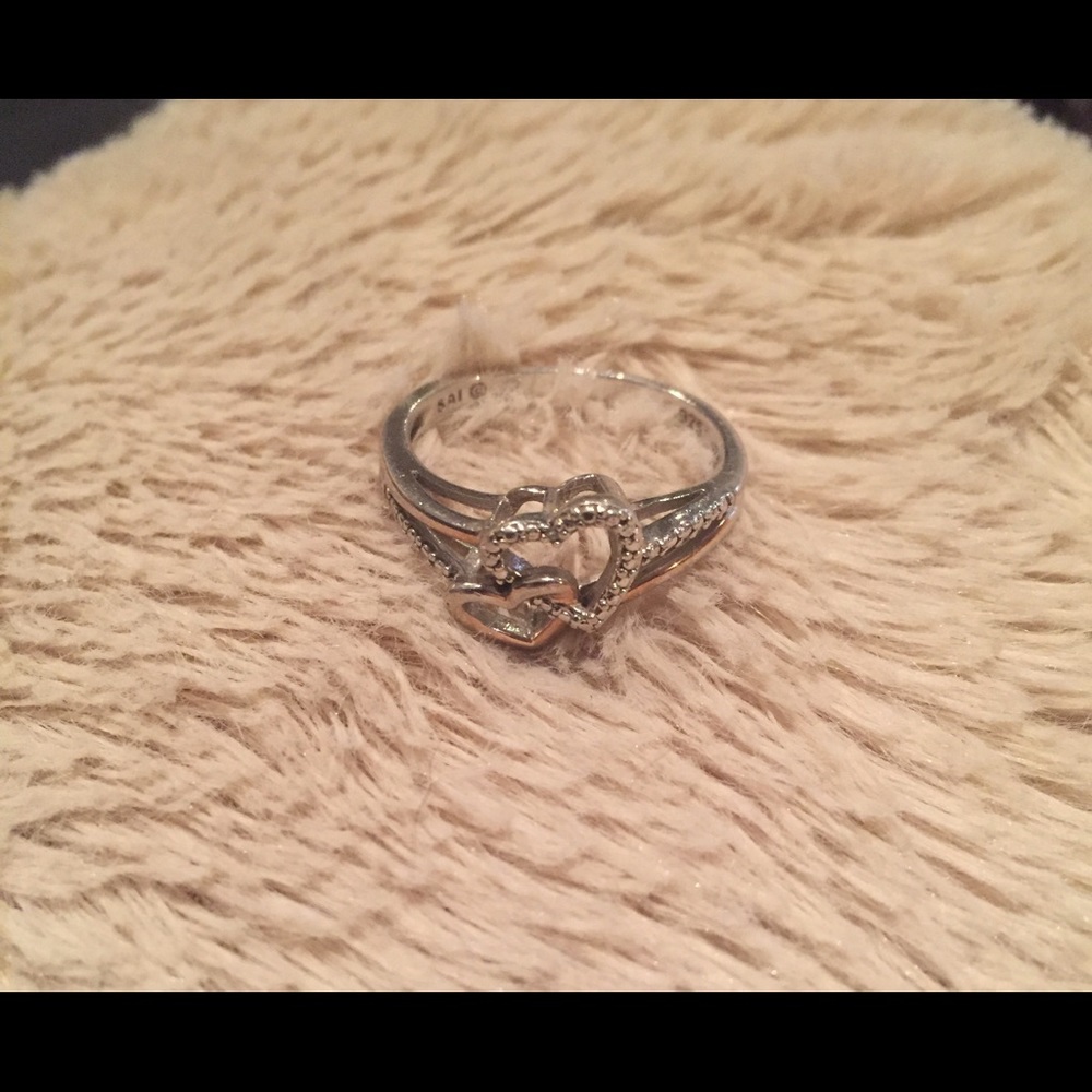 Rose Gold and Silver Promise Ring