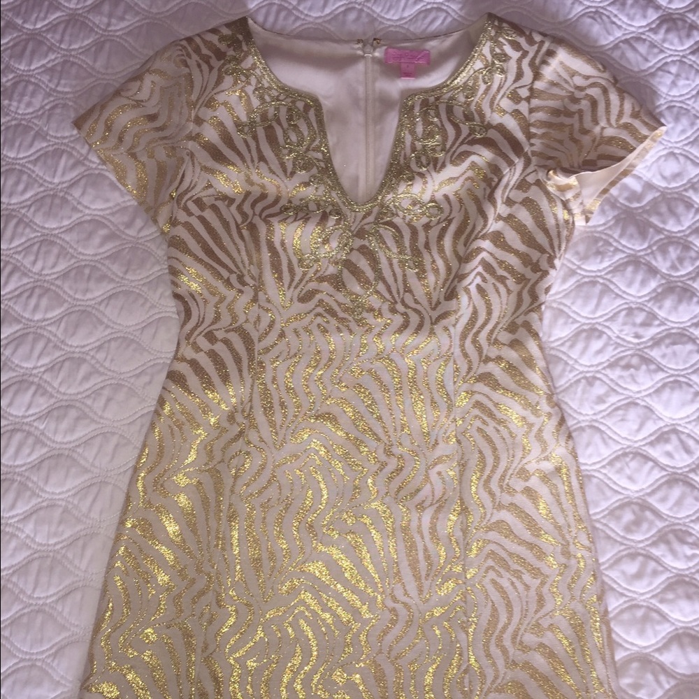 Lilly Pulitzer Gold Zebra Dress