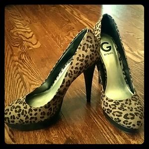 Guess leopard heels