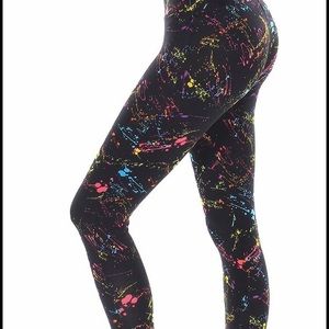 X80 Neon Splatter Leggings