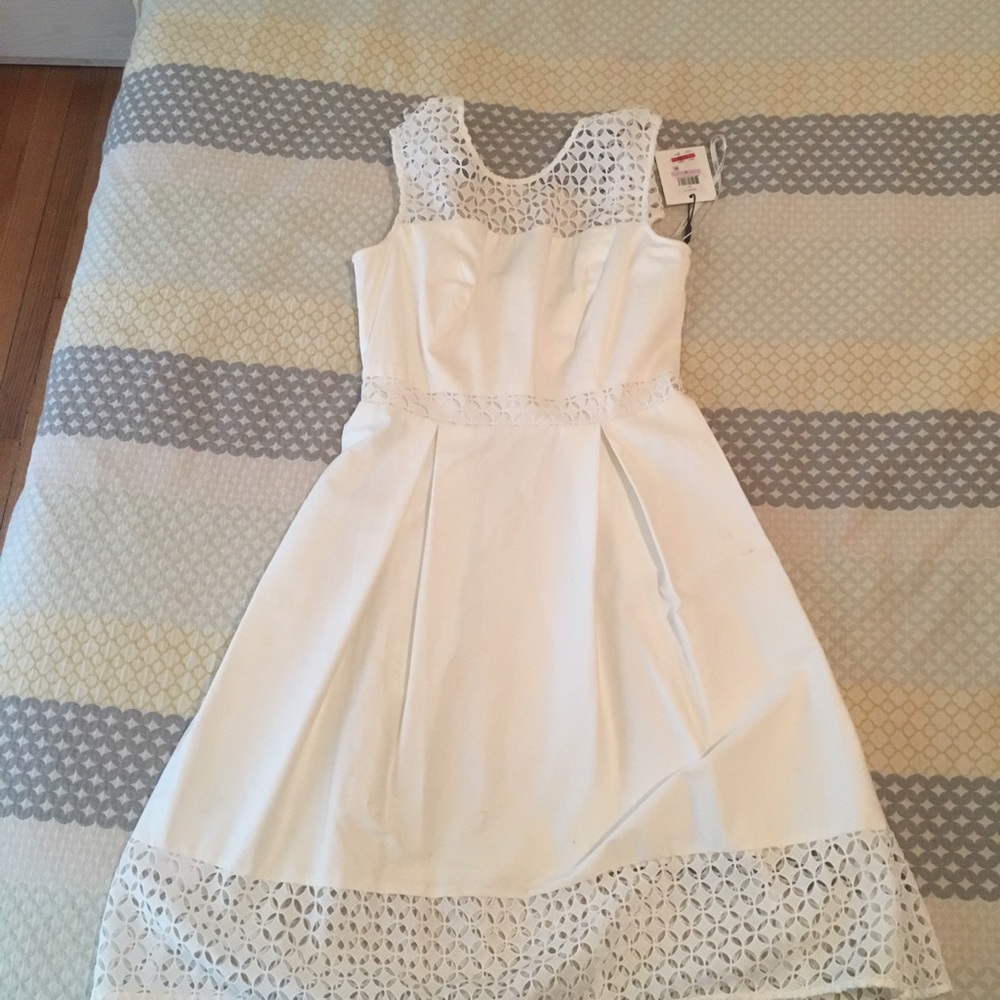 NWT Calvin Klein White Dress with Back Detail