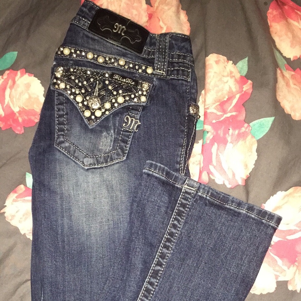 Miss me pearl embellished bootcut