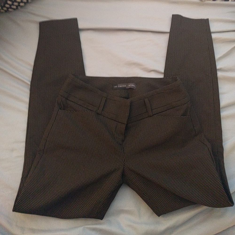 print skinny dress pant