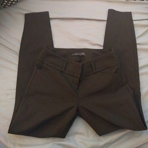 print skinny dress pant