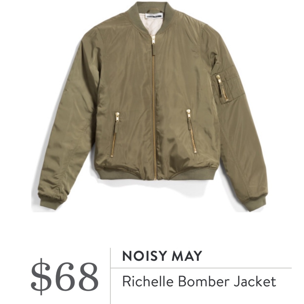 StitchFix Green and gold bomber jacket