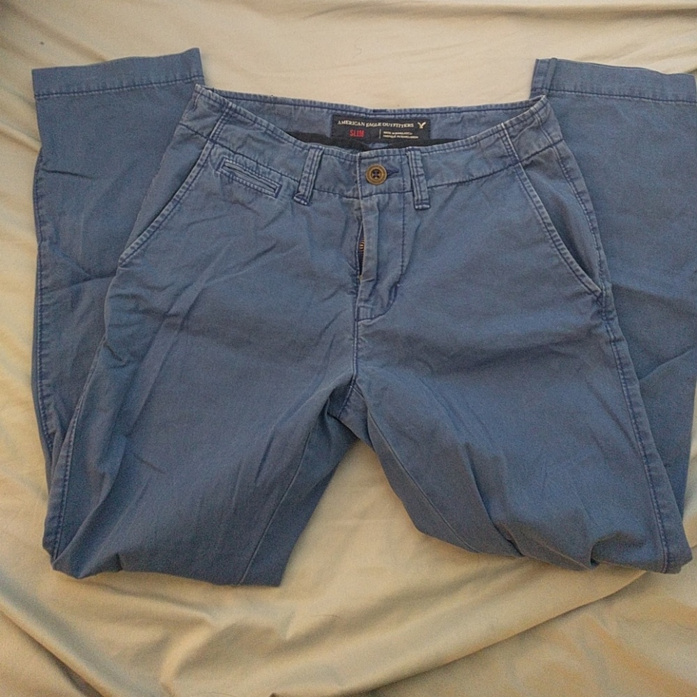 Cute blue crop pants