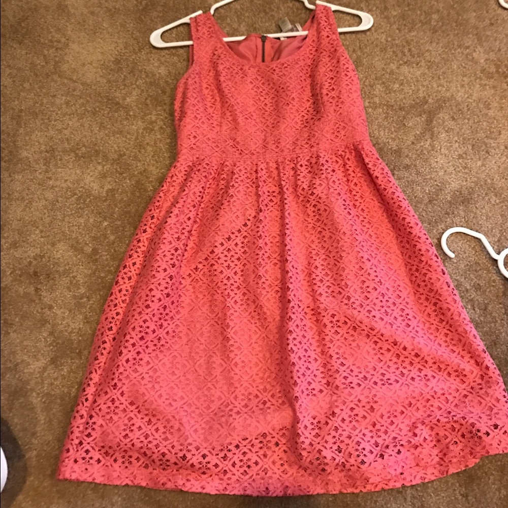 Pink lace loft dress