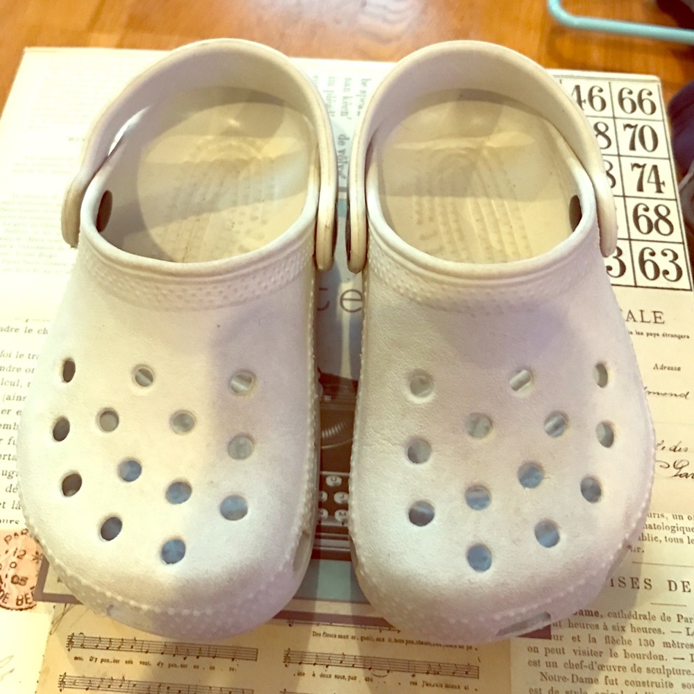 White Classic Crocs