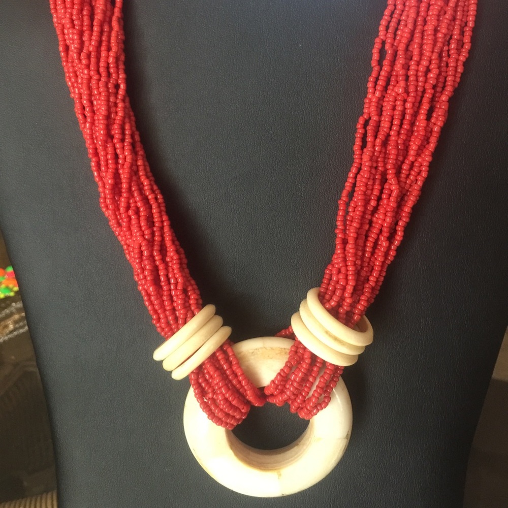 Beaded necklace.