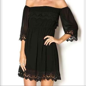 Black off the shoulder dress