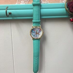 Teal Elephant Watch - NEEDS A NEW BATTERY