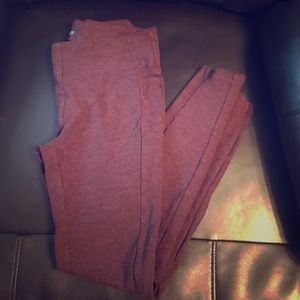 Loft Ponte Knit Maroon Leggings