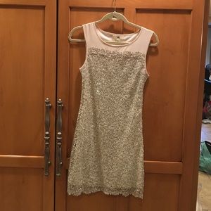 Never worn cream sequin dress Ya