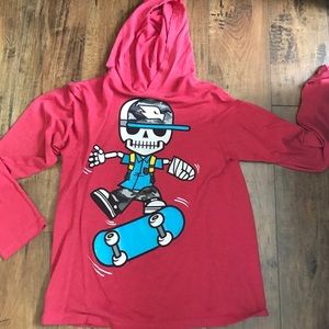 Boys Tony hawk long sleeve hood shirt