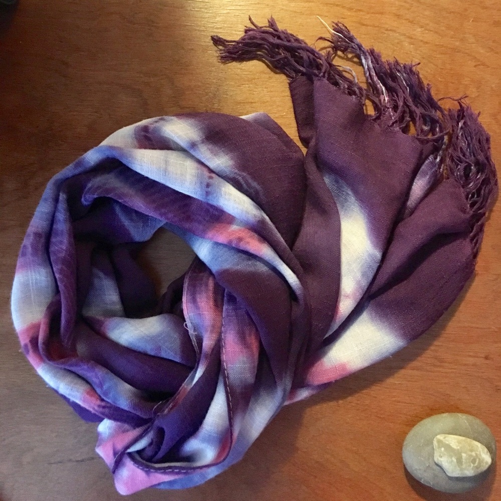 Purple Tie Dye Scarf