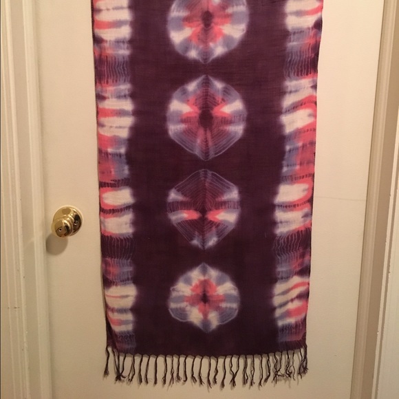 Purple Tie Dye Scarf - Picture 5 of 5