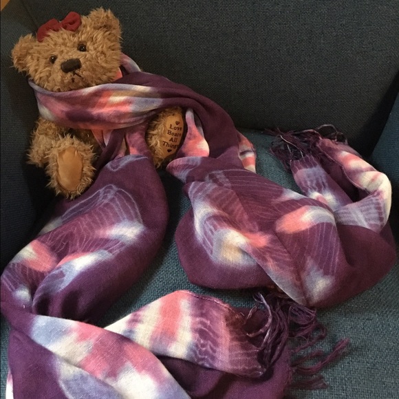 Purple Tie Dye Scarf - Picture 2 of 5