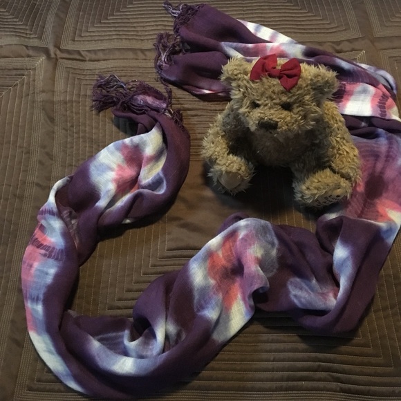 Purple Tie Dye Scarf - Picture 3 of 5