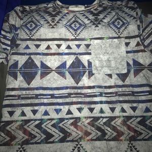 On The Byas Gray Tribal Tshirt
