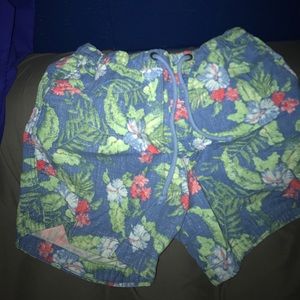 Floral Hollister Drawstring Shorts