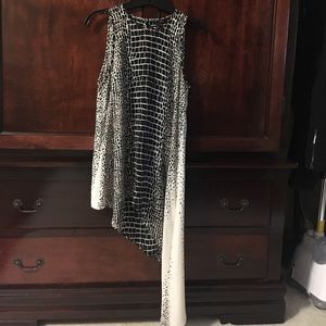 BCBG asymmetrical sleeveless top