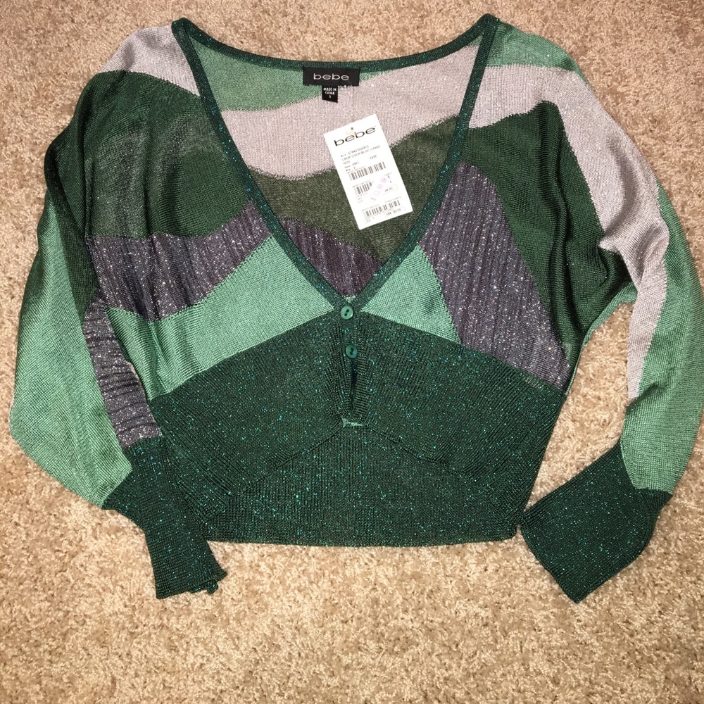 Sparking cropped cardigan